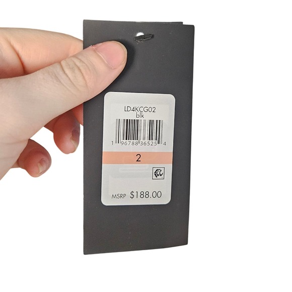 Karl Lagerfeld Scuba Crepe Sheath  Dress Pearls NWT Black Size 2 Old Money - Picture 5 of 8